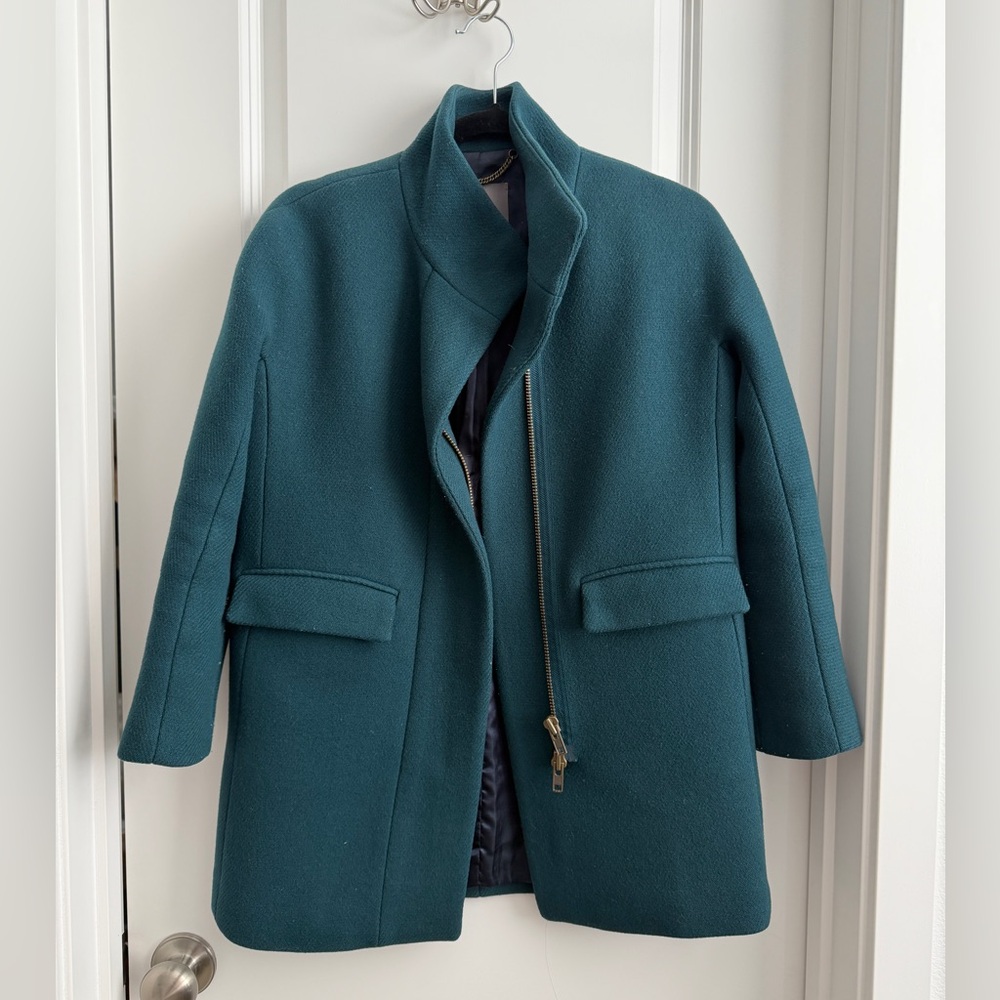 JCrew Cocoon Wool Coat - Midnight Green